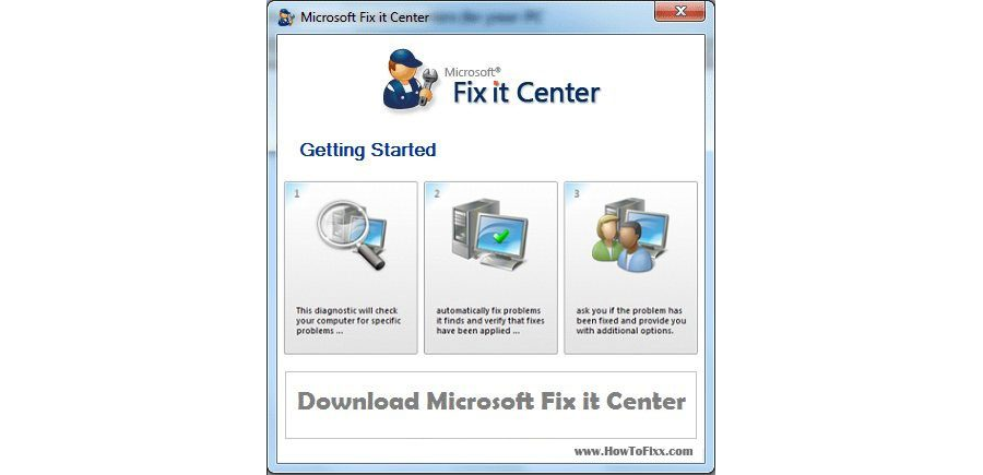 Sử dụng công cụ Microsoft Fix-it 